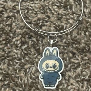 Cute Blue Bunny Charm Bracelet